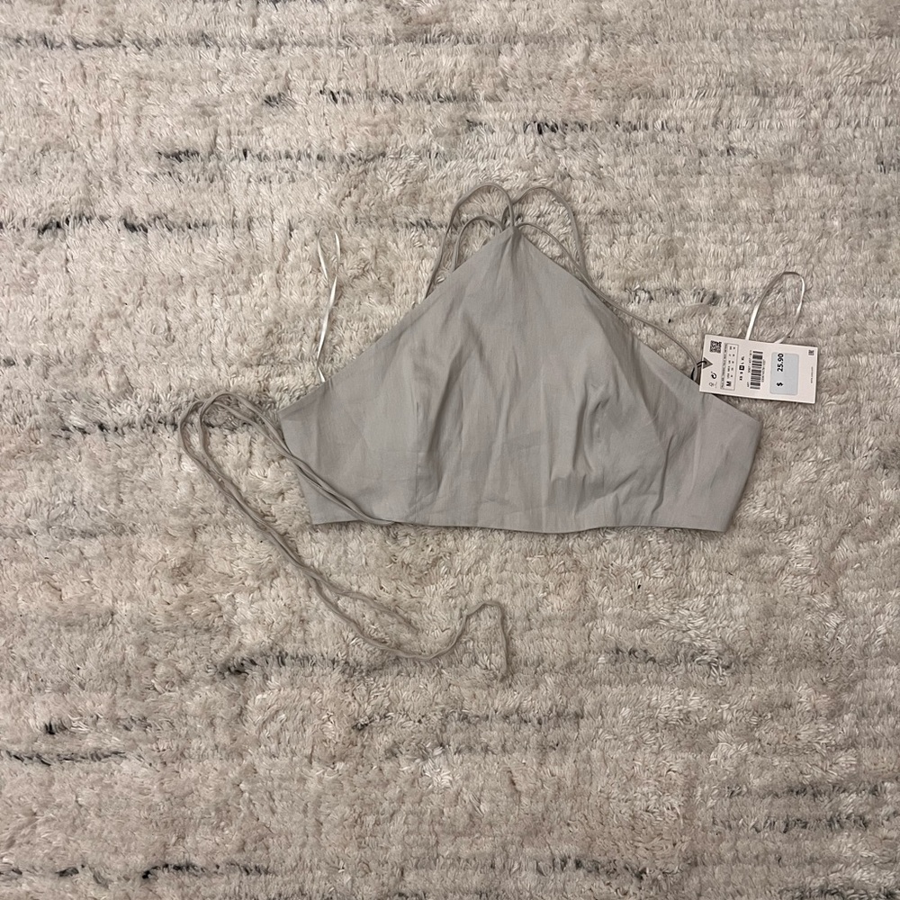 Backless crop string tie